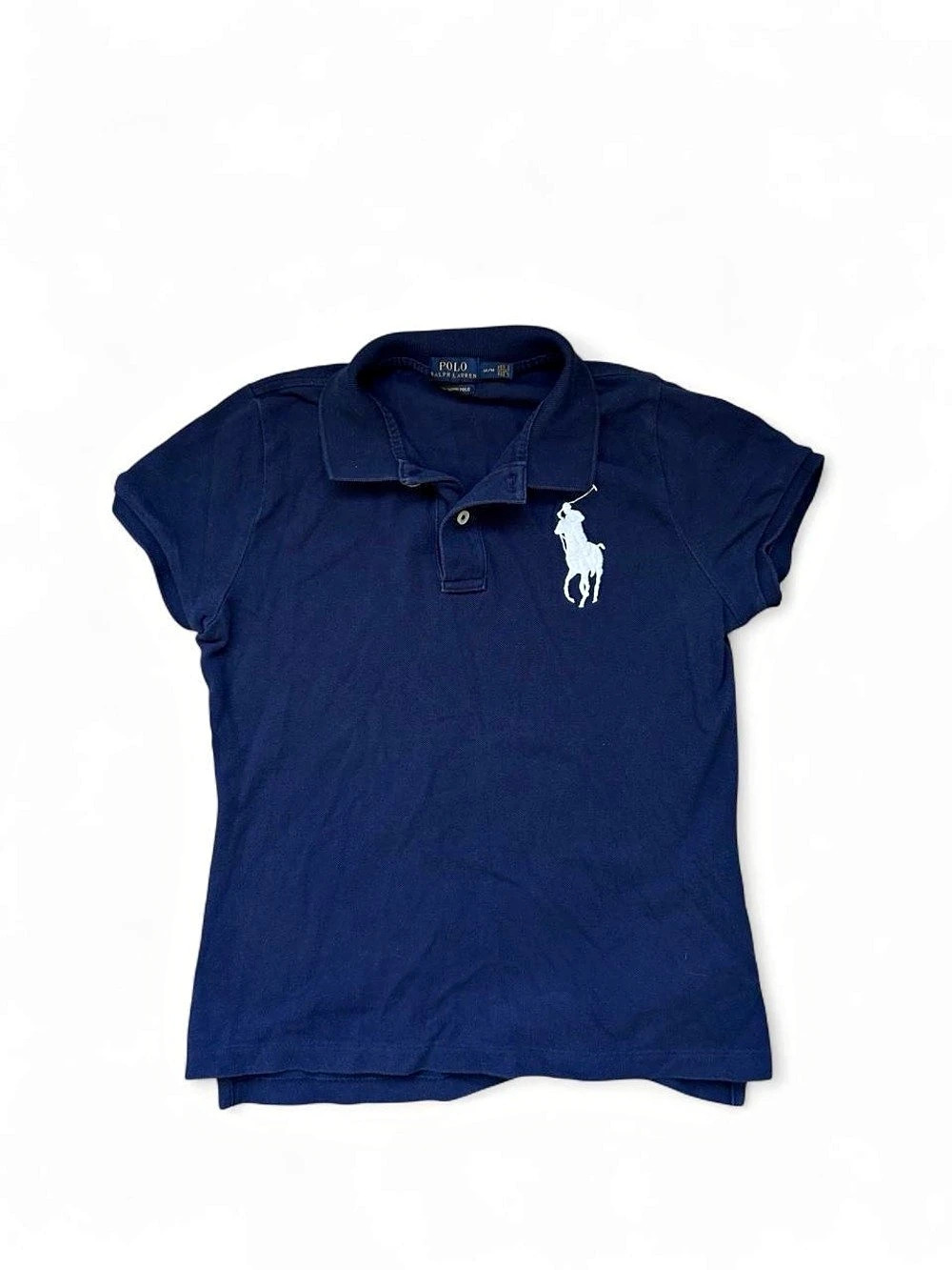Polo Ralph Lauren Skinny Fit Cotton Mesh Polo Shirt Blue Size Medium